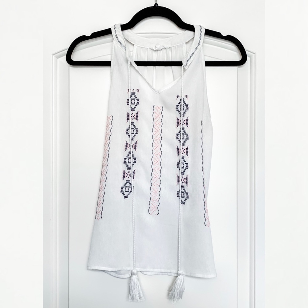 White and Pink Tank/Blouse